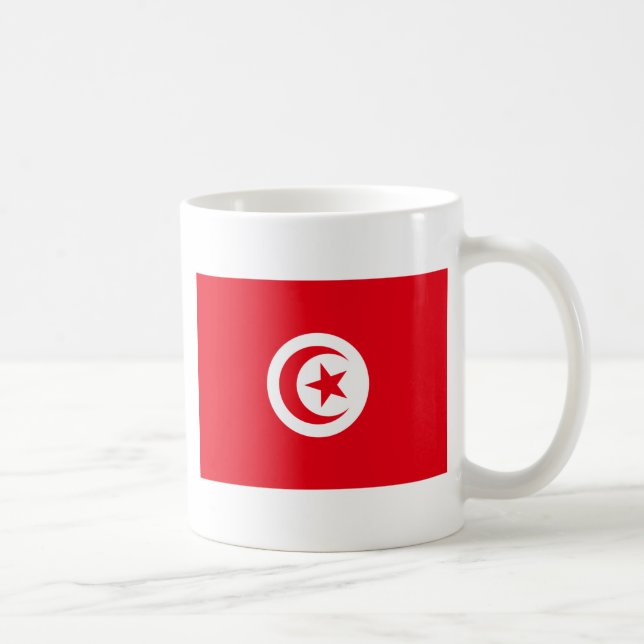 Caneca De Café Bandeira da Tunísia (Direita)