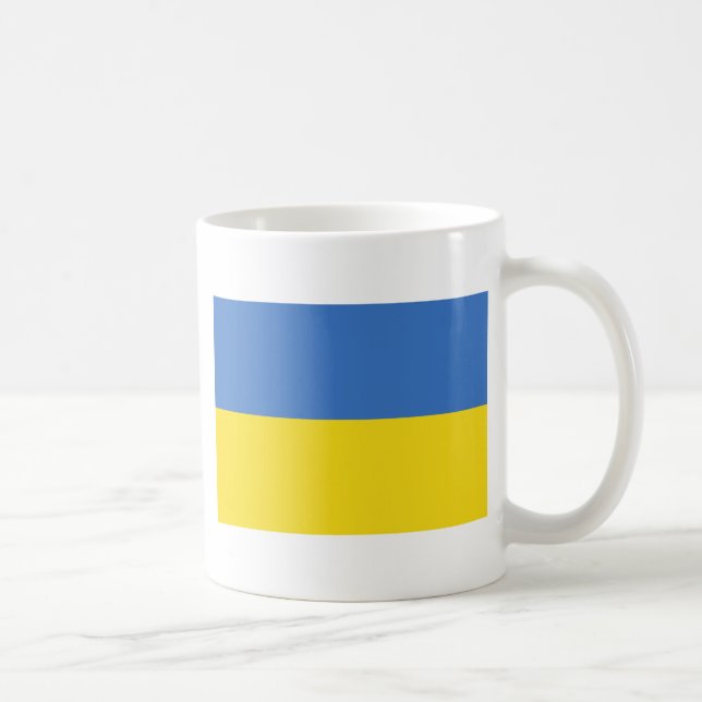 Caneca De Café bandeira da ucrânia (Direita)
