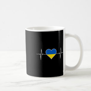 Caneca De Café Bandeira da Ucrânia Batimento Cardíaco Pulso Raíze