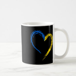 Caneca De Café Bandeira da Ucrânia Coração Vintage Amantes Ucrani