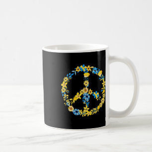 Caneca De Café Bandeira da Ucrânia Flor Paz Herança