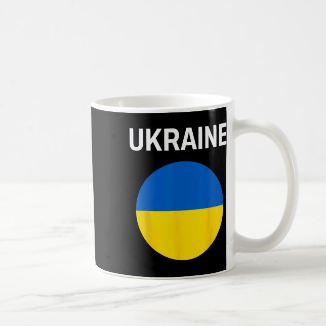 Caneca De Café Bandeira da Ucrânia Moderna 1  (Direita)