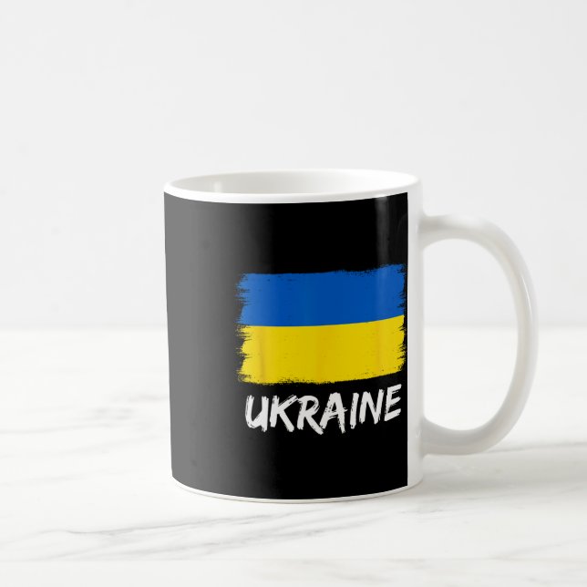 Caneca De Café Bandeira da Ucrânia Ucrânia 3  (Direita)