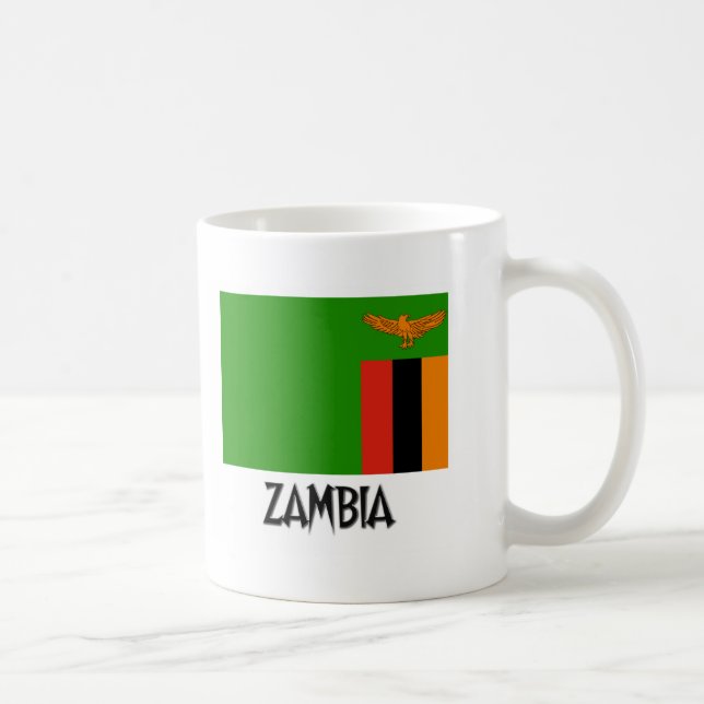 Caneca De Café Bandeira da Zâmbia (Direita)