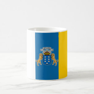 Caneca De Café Bandeira das Canárias (Canárias) (Canárias, Espanh