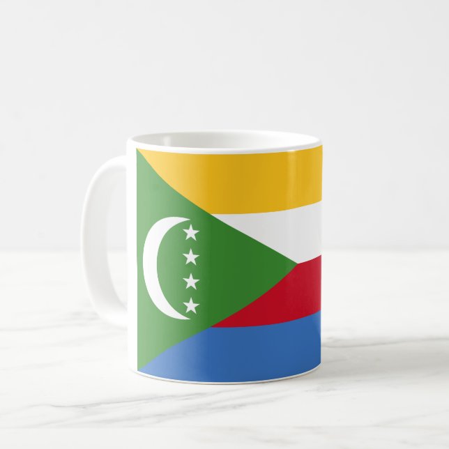 Caneca De Café Bandeira das Comores (Frente Esquerda)