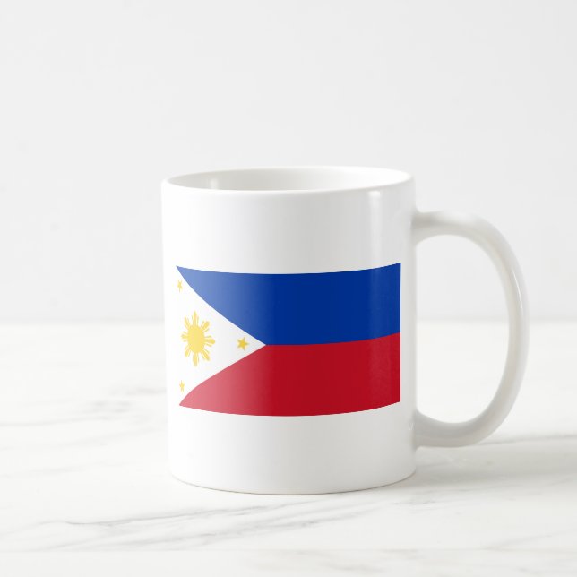 Caneca De Café Bandeira das Filipinas, Bandeira Nacional das Ilha (Direita)