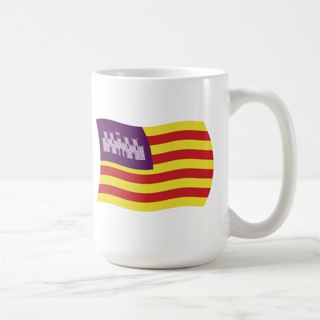 Caneca De Café Bandeira das Ilhas Baleares (Direita)