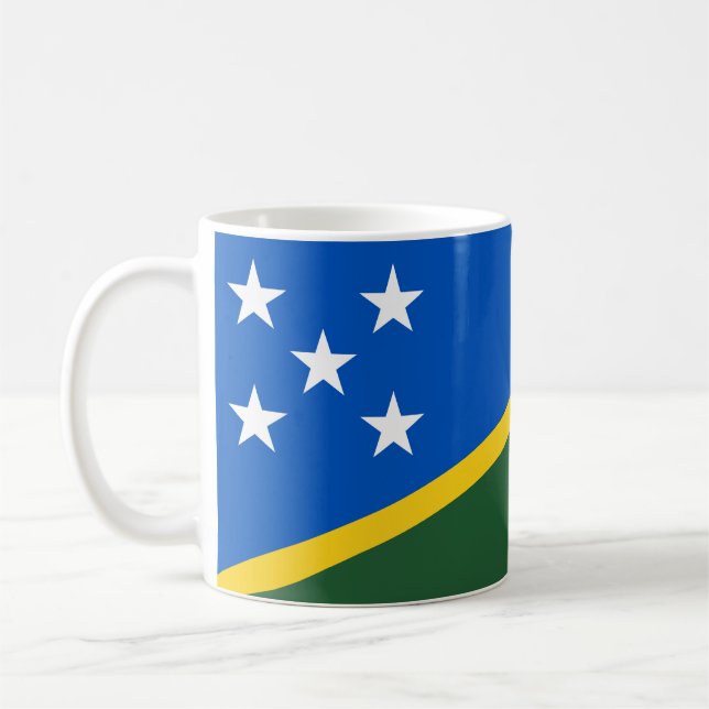 Caneca De Café Bandeira das Ilhas Salomão (Esquerda)