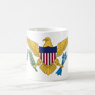 Caneca De Café Bandeira das Ilhas Virgens Americanas Patriota