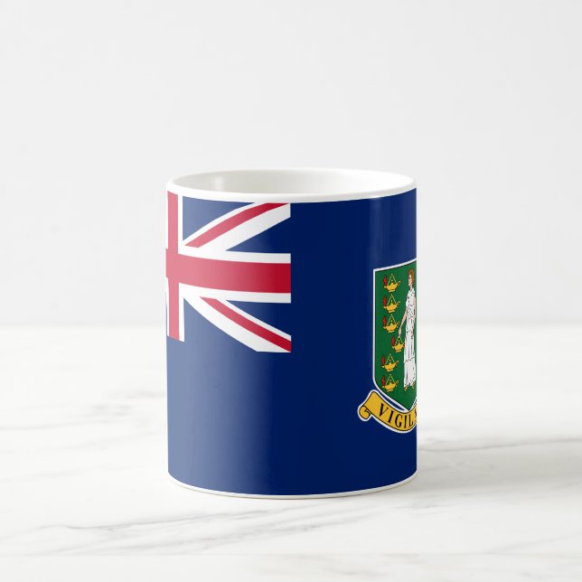 Caneca De Café Bandeira das Ilhas Virgens Britânicas (BVI) (Centro)