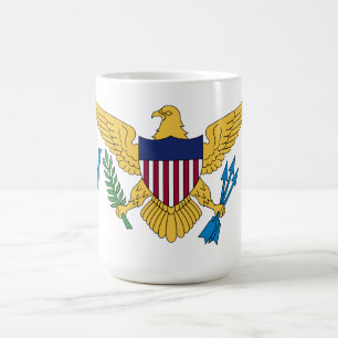 Caneca De Café Bandeira das Ilhas Virgens dos Estados Unidos