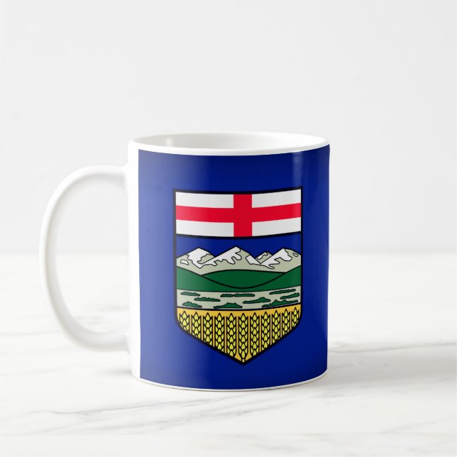 Caneca De Café Bandeira de Alberta - CANADÁ (Esquerda)