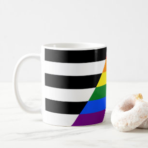 Caneca De Café Bandeira de aliado straight da SlipperyJoe's arco-