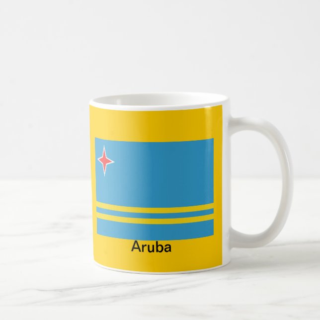 Caneca De Café Bandeira de Aruba (Direita)