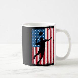 Caneca De Café Bandeira de Badminton Vintage