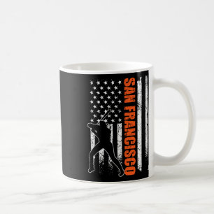 Caneca De Café Bandeira de beisebol de São Francisco EUA Vintage