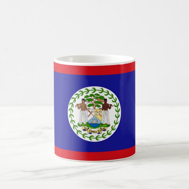 Caneca De Café Bandeira de Belize (Centro)