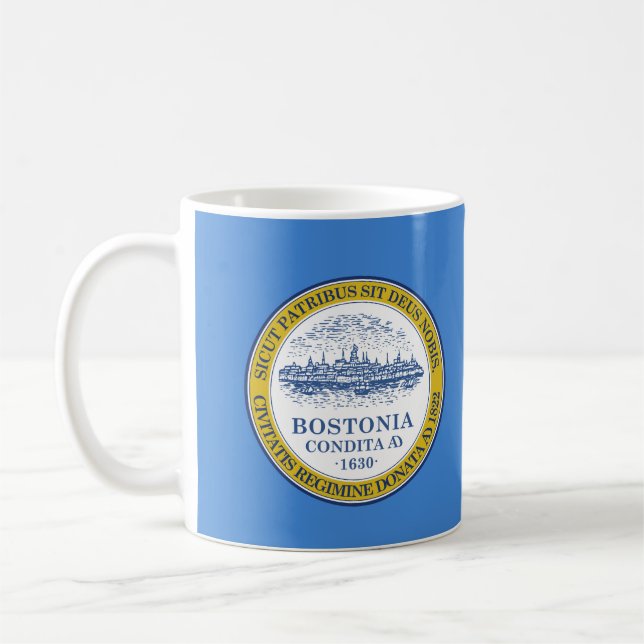 Caneca De Café Bandeira de Boston, Massachusetts Café Mug (Esquerda)