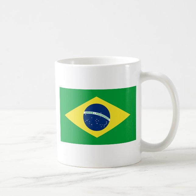 Caneca De Café bandeira de Brasil (Direita)