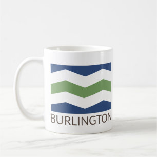 Caneca De Café Bandeira de Burlington, Vermont Coffee Mug