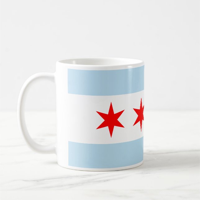 Caneca De Café bandeira de Chicago (Esquerda)