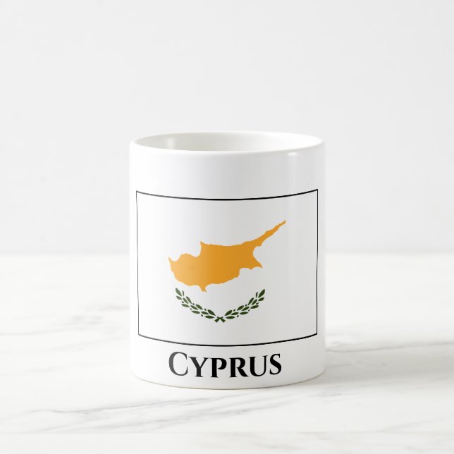 Caneca De Café Bandeira de Chipre (Centro)