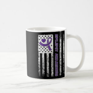 Caneca De Café Bandeira de Conscientização da Epilepsia Fita Roxa
