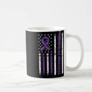 Caneca De Café Bandeira de Conscientização Fibro Guerreiro Laço R