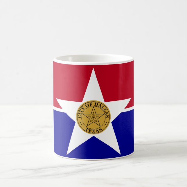 Caneca De Café Bandeira de Dallas (Texas) (Centro)