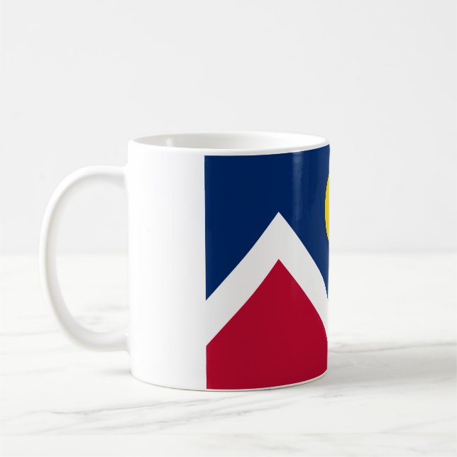 Caneca De Café Bandeira de Denver, Colorado (Esquerda)