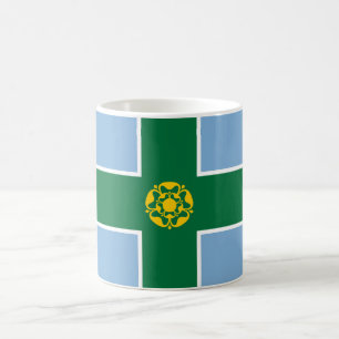 Caneca De Café Bandeira de Derbyshire (Condado de England, Reino 