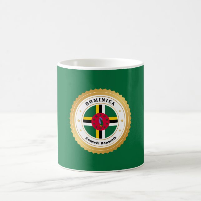 Caneca De Café Bandeira de Dominica (Centro)