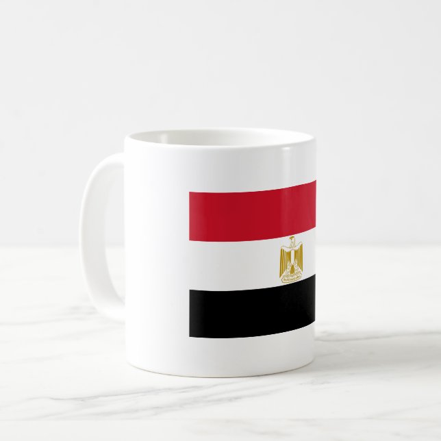 Caneca De Café Bandeira de Egipto (Frente Esquerda)
