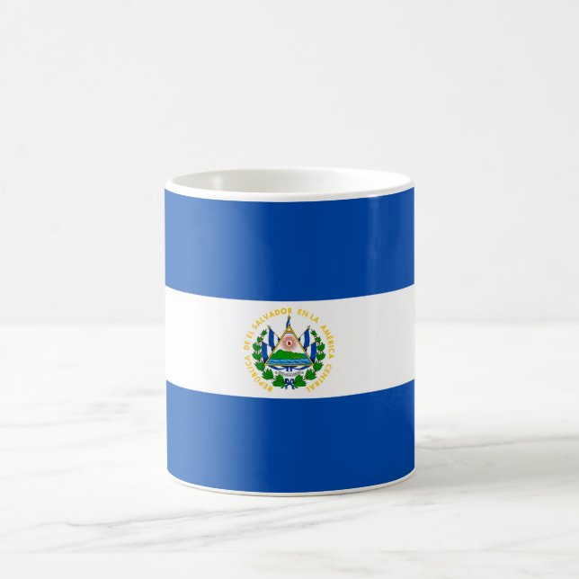 Caneca De Café Bandeira de El Salvador (Centro)