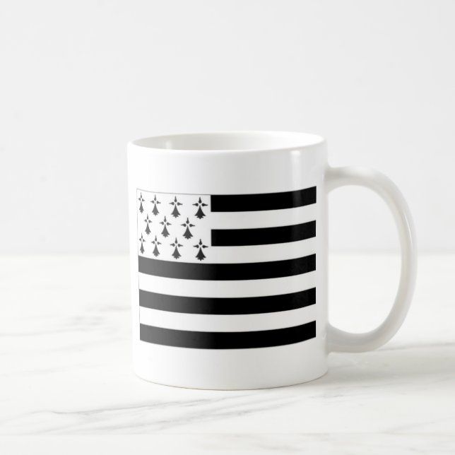 Caneca De Café Bandeira de France Brittany (Direita)
