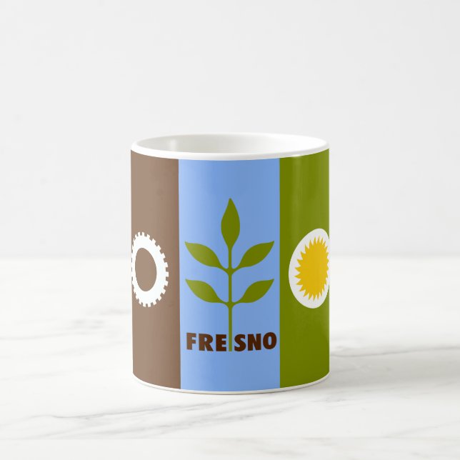 Caneca De Café Bandeira de Fresno (Califórnia) (Centro)