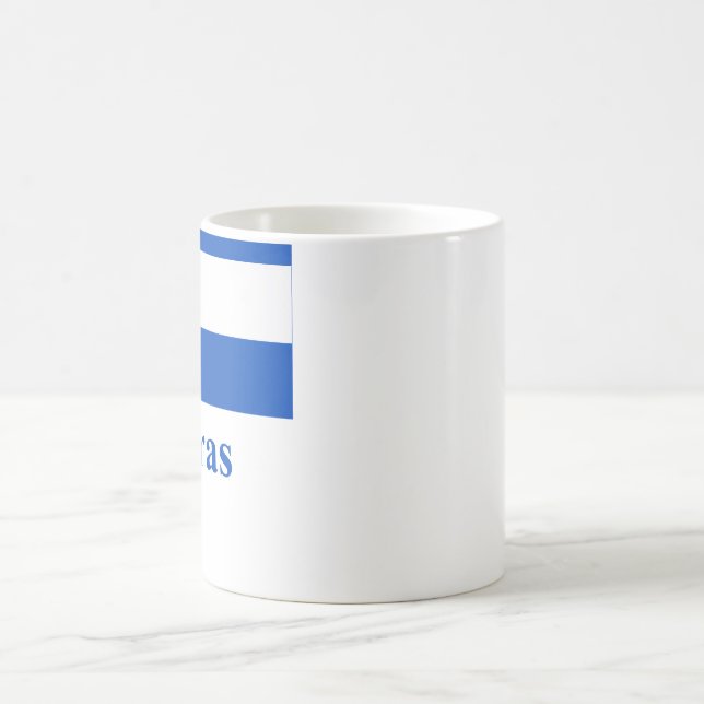 Caneca De Café Bandeira de Honduras com nome (Centro)