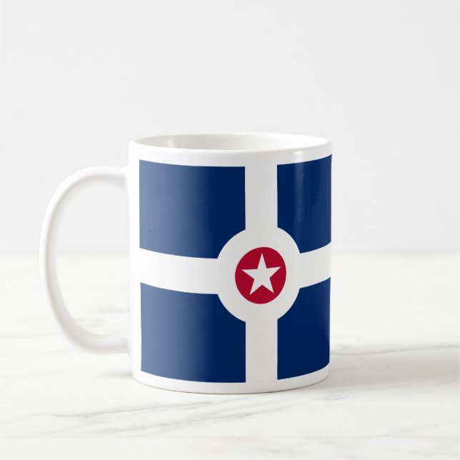 Caneca De Café Bandeira de Indianápolis, Indiana Coffee Mug (Esquerda)