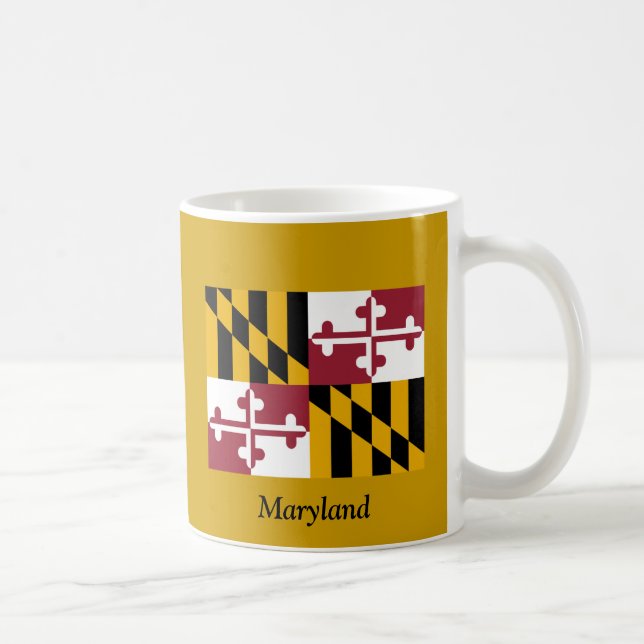 Caneca De Café Bandeira de Maryland (Direita)