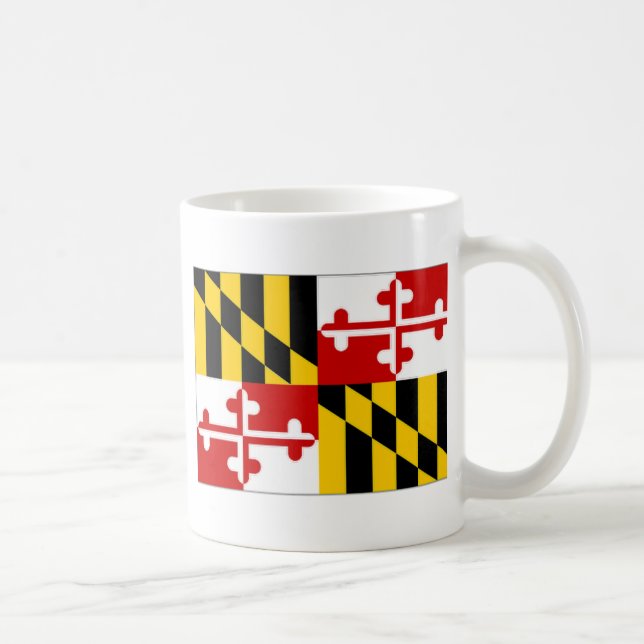 Caneca De Café Bandeira de Maryland dos Estados Unidos (Direita)
