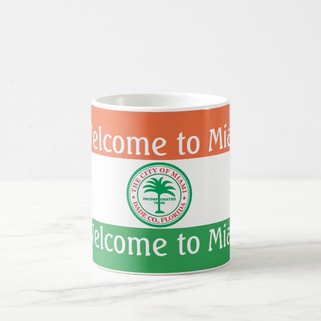 Caneca De Café Bandeira de Miami (Centro)