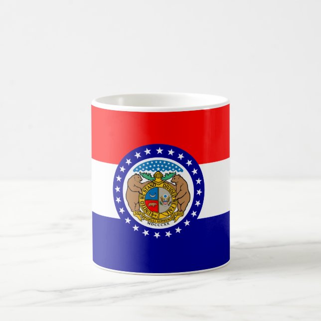 Caneca De Café Bandeira de Missouri (Centro)