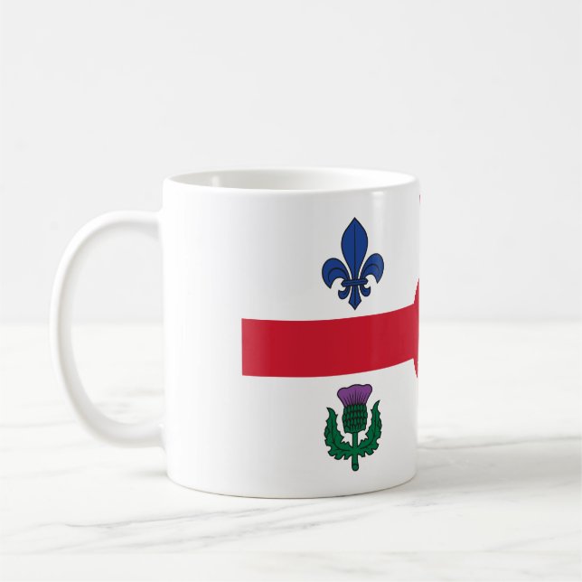 Caneca De Café Bandeira de Montreal, Quebec (Esquerda)