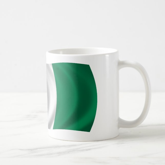 Caneca De Café Bandeira de Nigéria (Direita)