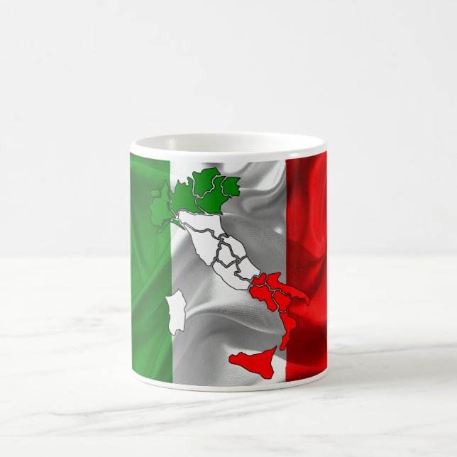 Caneca De Café Bandeira de ondulação italiana (Centro)