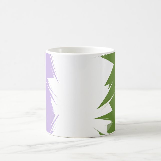 Caneca De Café Bandeira de Orgulho Genderqueer Abstrata      (Centro)