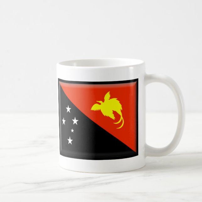 Caneca De Café Bandeira de Papuá-Nova Guiné (Direita)