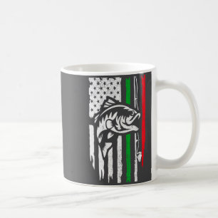 Caneca De Café Bandeira de pesca italiana americana para pescador