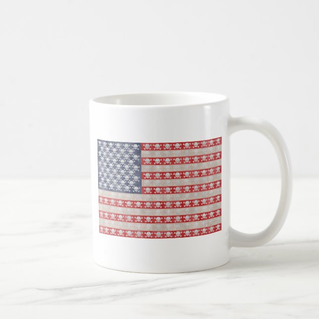 Caneca De Café Bandeira de pirata americana (Direita)